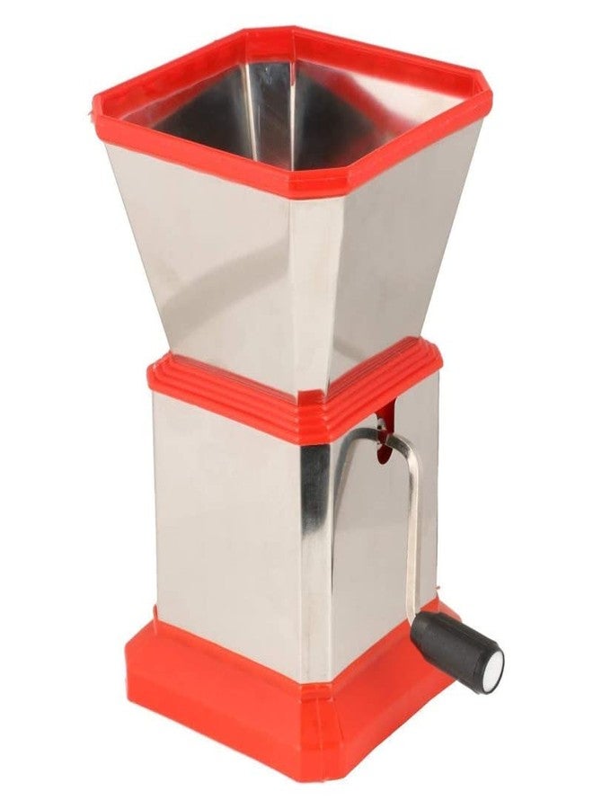 All In One Easy to use Stainless Steel with ABS Manual Chopper Cutter Onion Chilly Dry Fruit & Vegetable Cutter Chopper -(Red) - Image 2